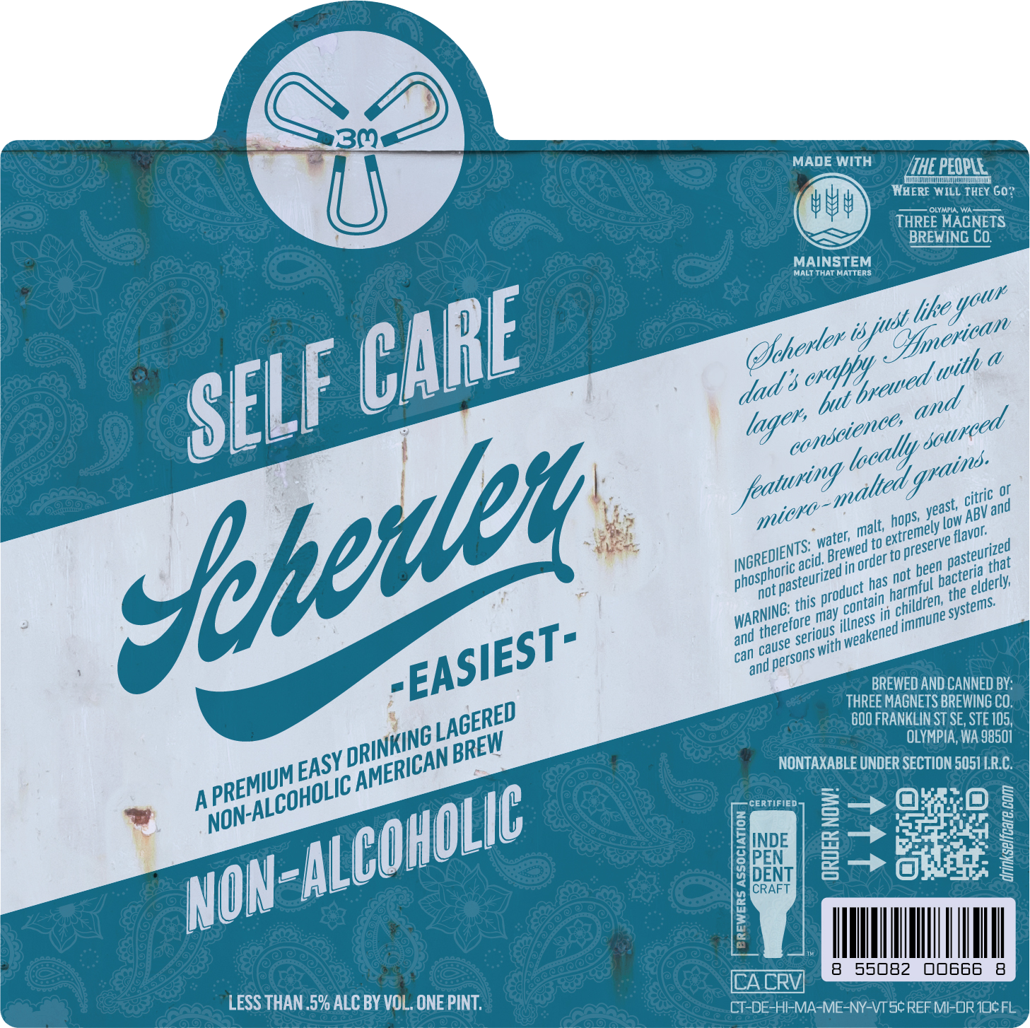 SELF CARE: Scherler Easiest Premium Shitty™ Non-Alcoholic Lager