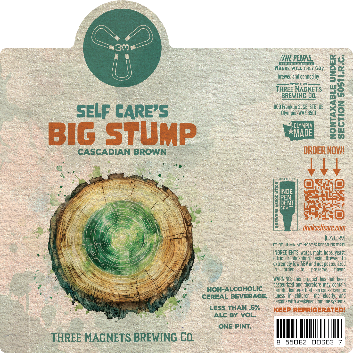 SELF CARE: Big Stump Cascadian Brown Non-Alcoholic Beer